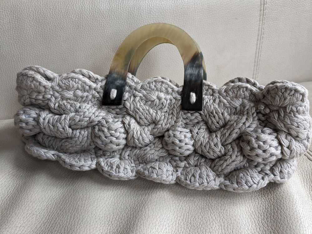 Handknit 3D TEXTURED HAND-KNITTED BAG WITH BEAUTI… - image 4