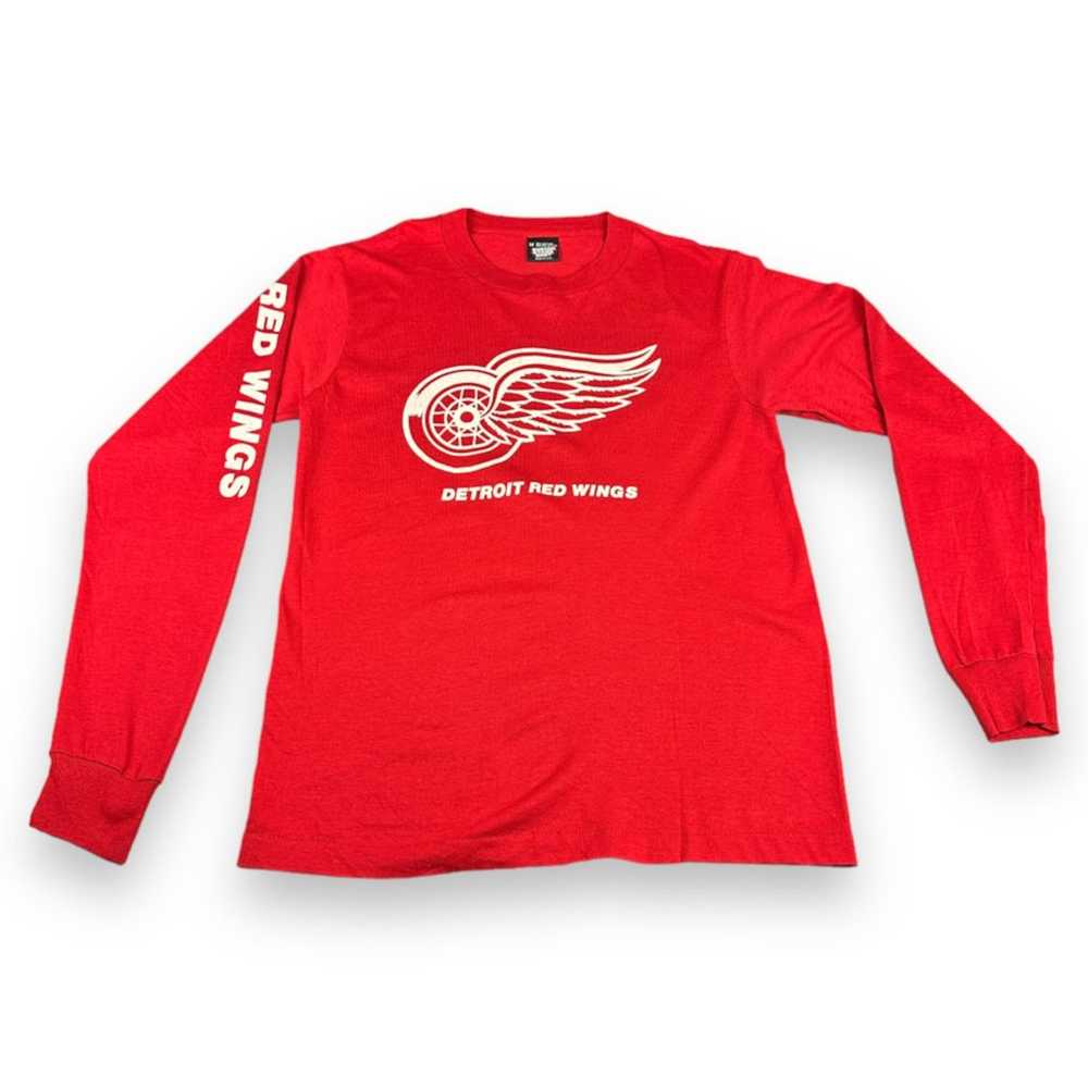 Vintage Detroit Red Wings Shirt Adult SMALL Red 8… - image 1