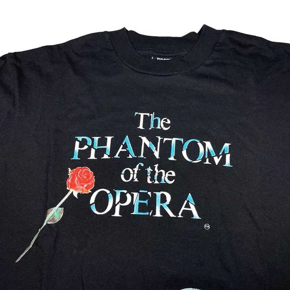 VTG The Phantom Of The Opera Shirt Black 1990s Ro… - image 4