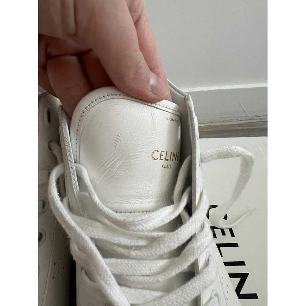 Celine Triomphe leather high trainers - image 10