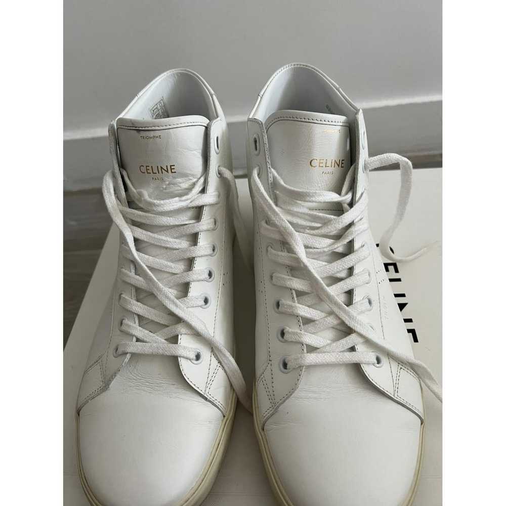 Celine Triomphe leather high trainers - image 3