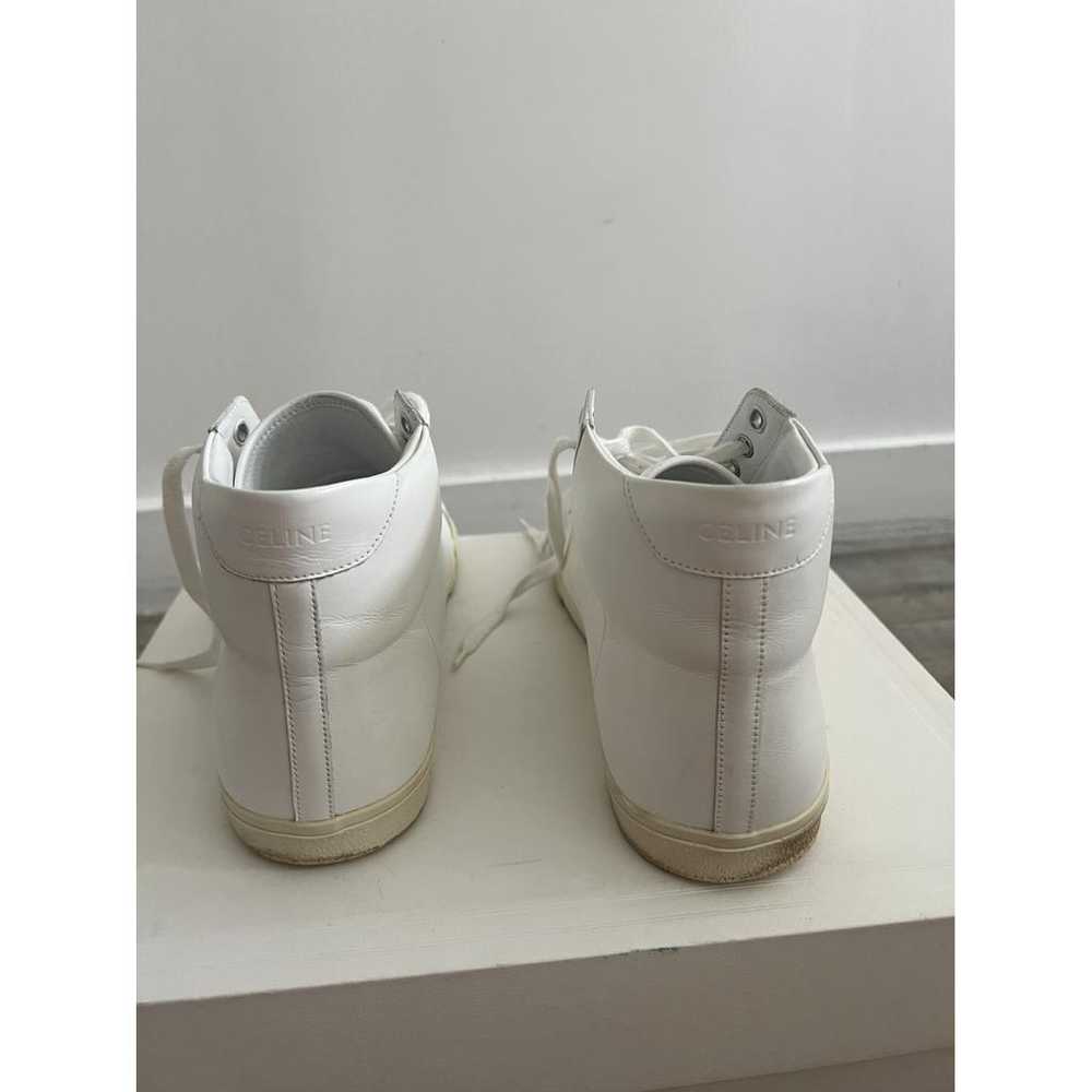 Celine Triomphe leather high trainers - image 5