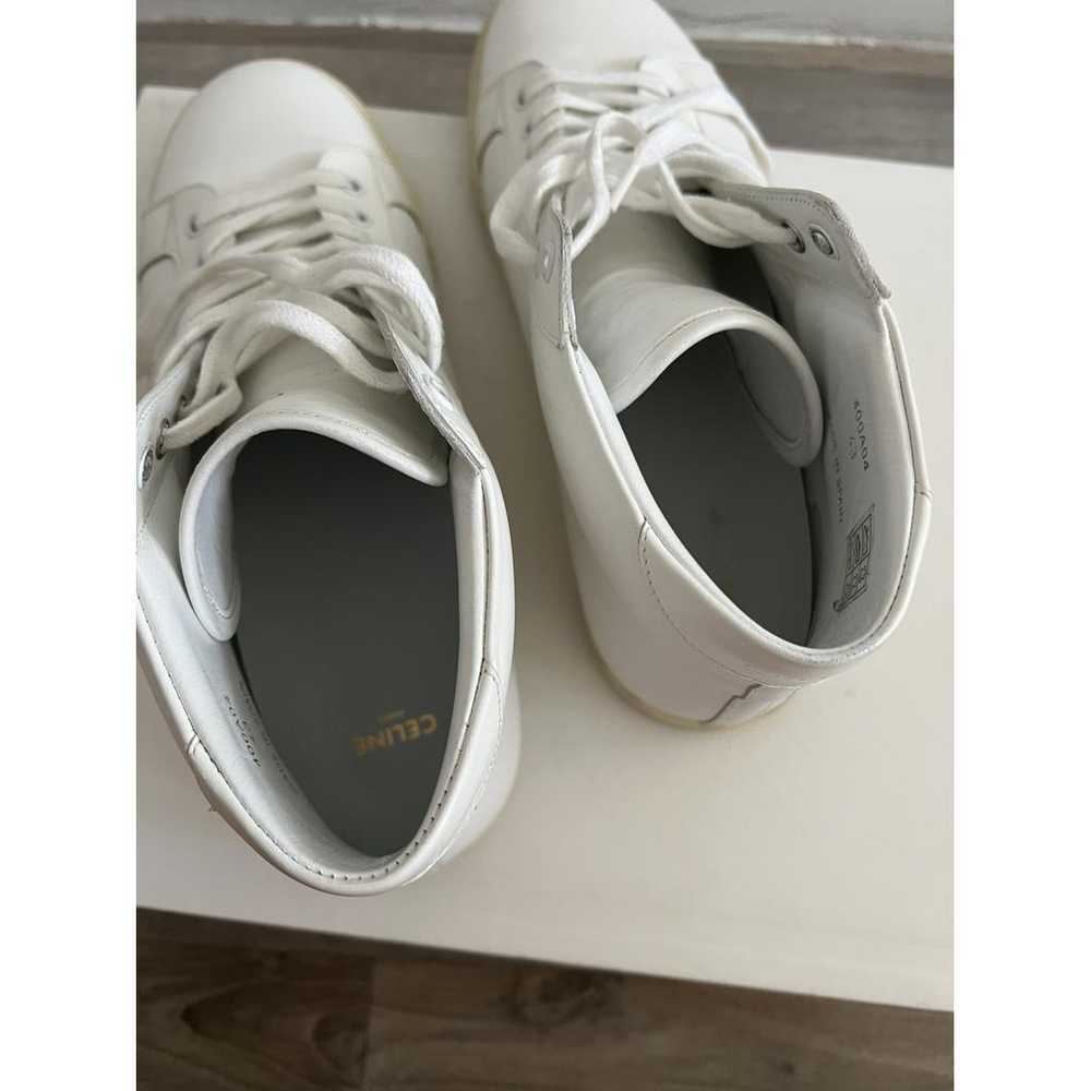 Celine Triomphe leather high trainers - image 6
