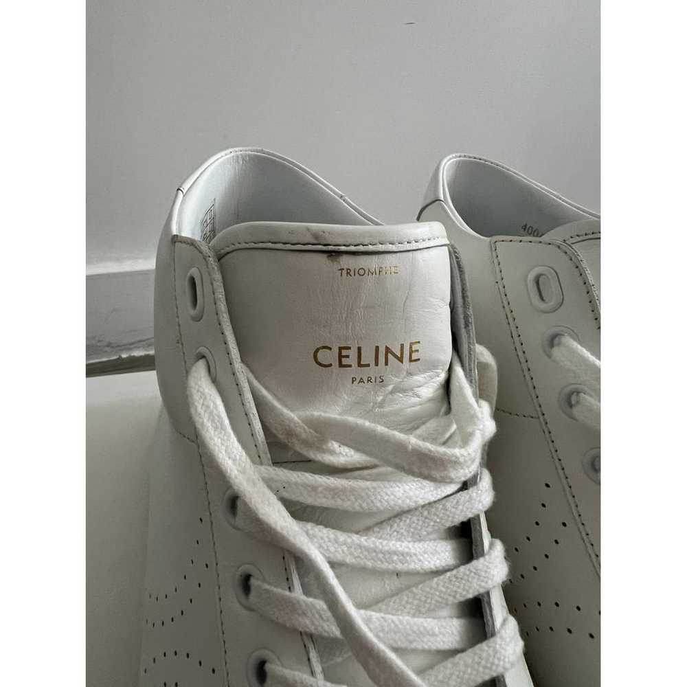 Celine Triomphe leather high trainers - image 9