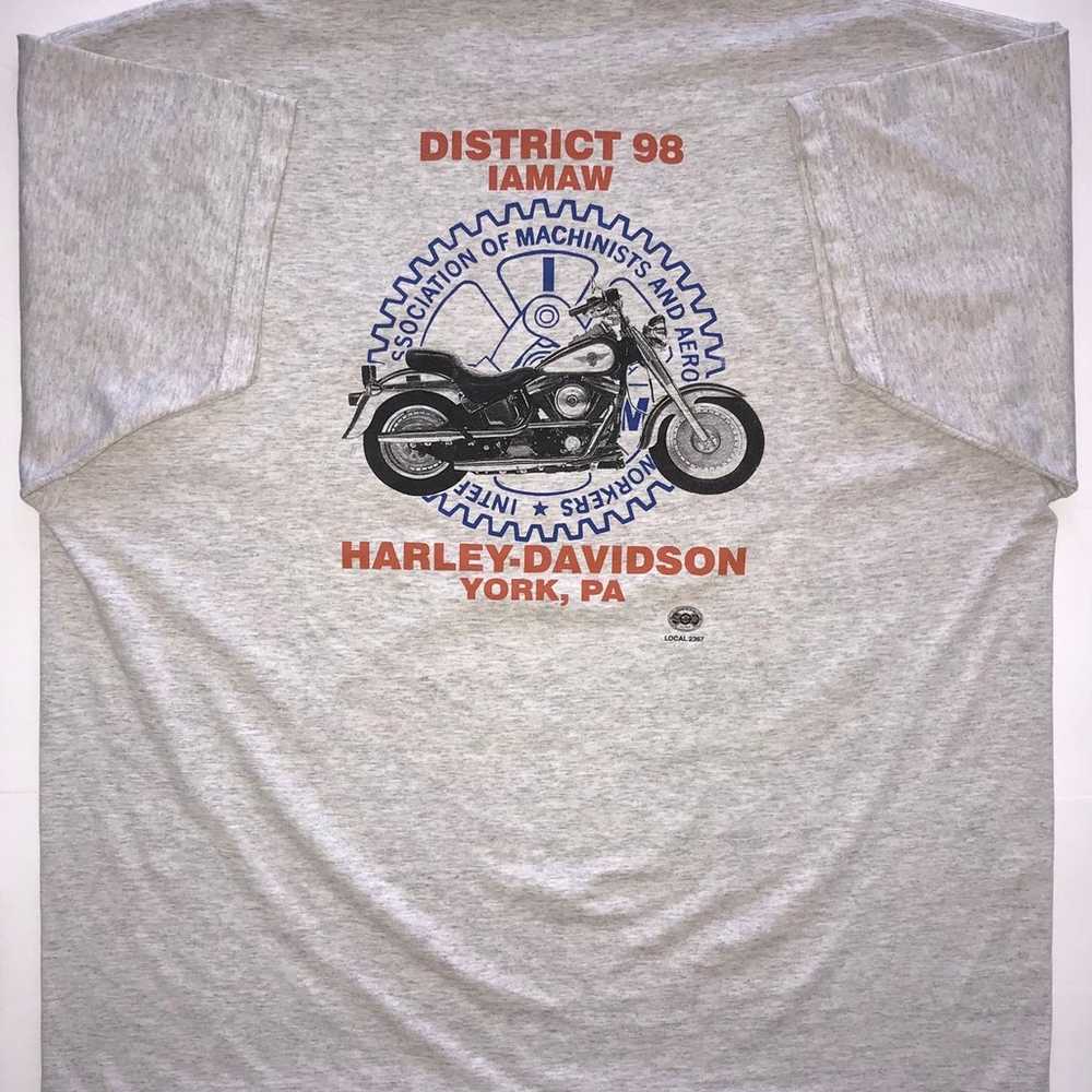 VTG 80’s HARLEY-DAVIDSON Men’s 2XL Gray USA Made … - image 2