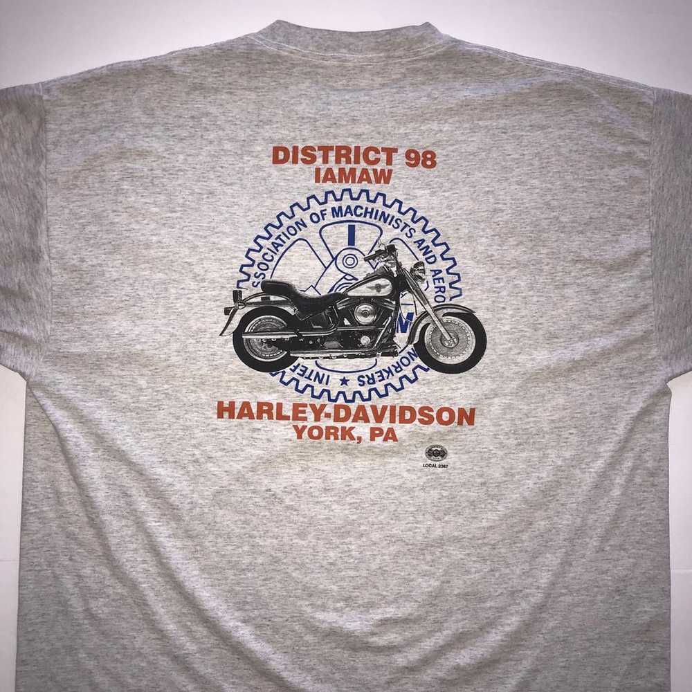 VTG 80’s HARLEY-DAVIDSON Men’s 2XL Gray USA Made … - image 7
