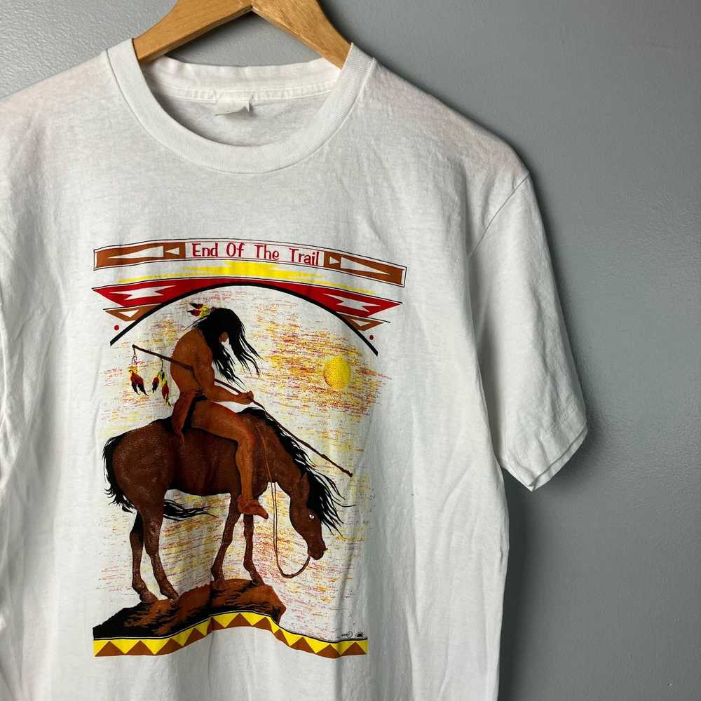 Hanes × Vintage Vintage 1990s Native American "En… - image 3