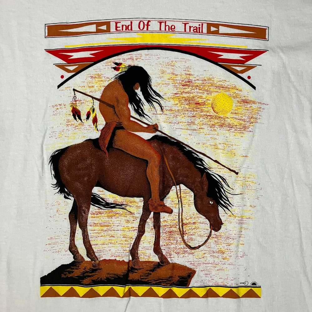 Hanes × Vintage Vintage 1990s Native American "En… - image 7