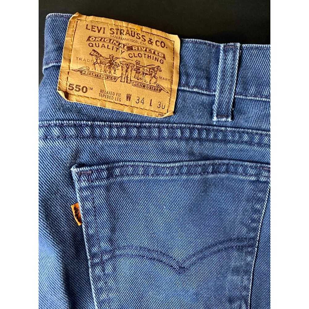 Vintage Levis 550 Orange Tab Blue Jeans Mens 34x3… - image 2