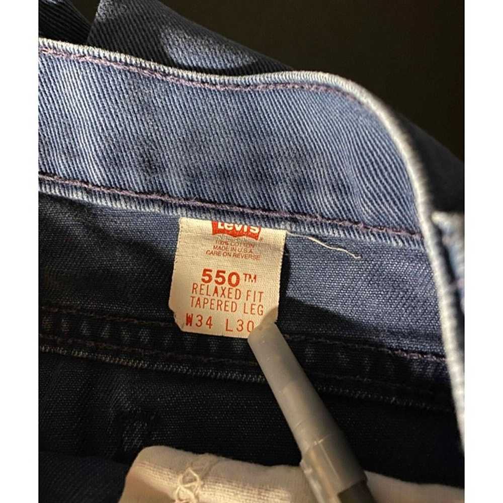 Vintage Levis 550 Orange Tab Blue Jeans Mens 34x3… - image 6