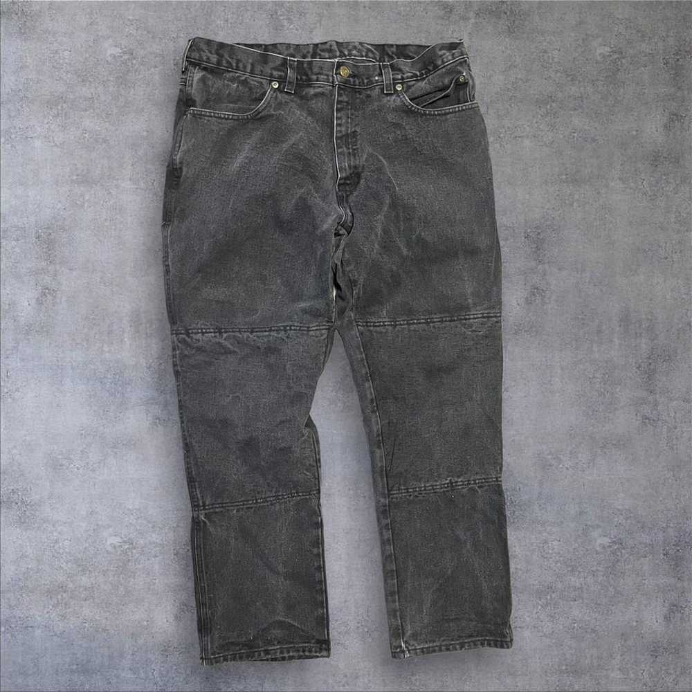 Vintage draggin jeans biker mens black 38/30 - image 2