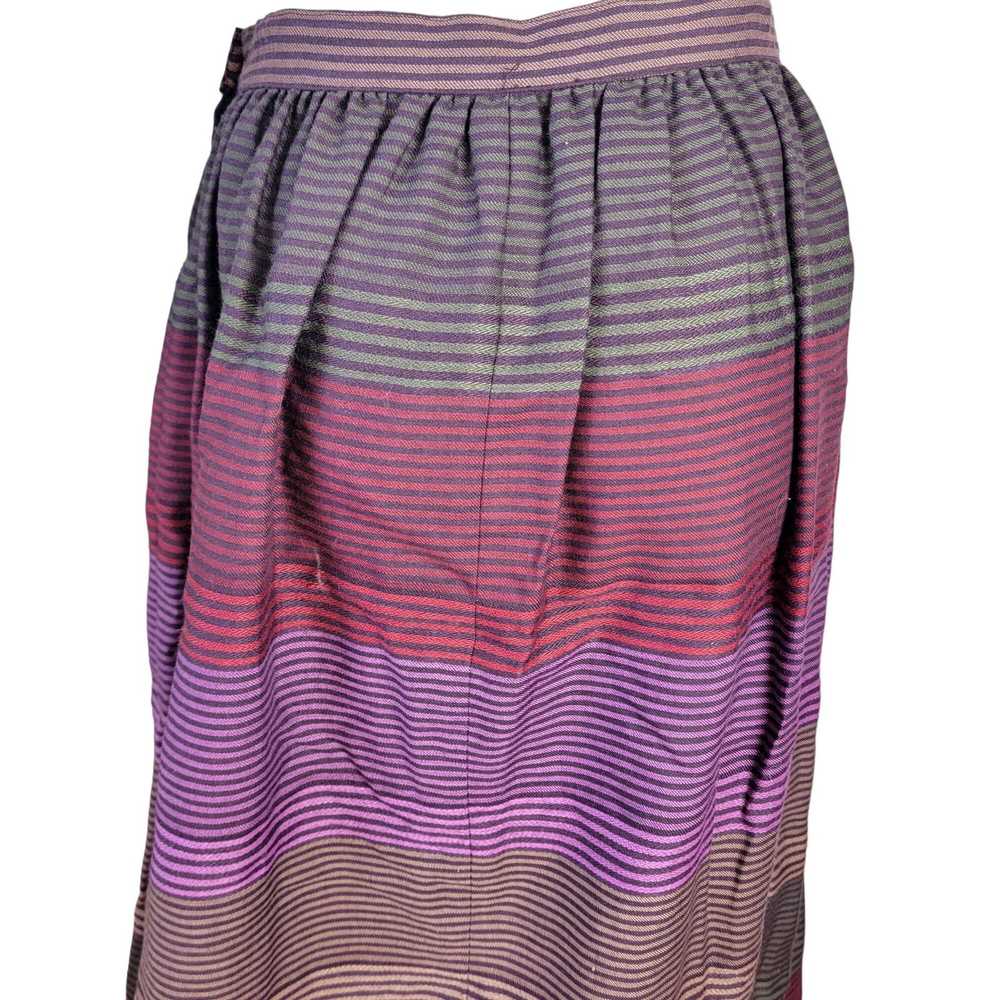 Vintage Vintage 70s Stripe Midi Skirt Women Mediu… - image 11