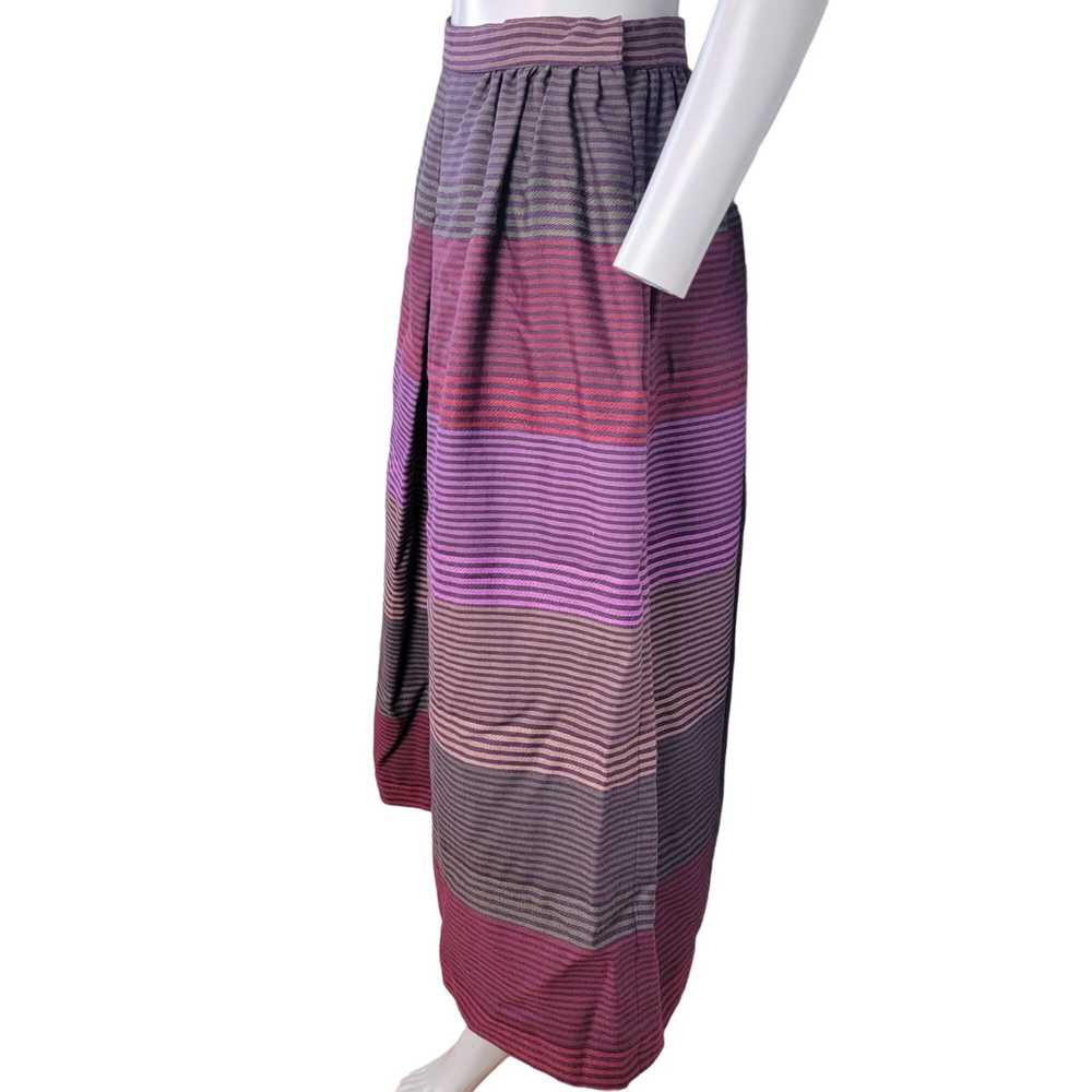 Vintage Vintage 70s Stripe Midi Skirt Women Mediu… - image 5