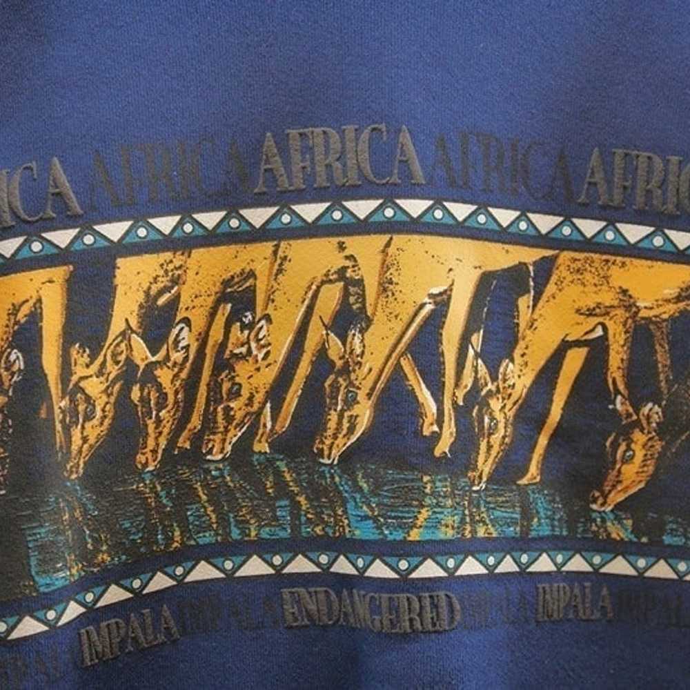 Vintage Africa Impala Safari Crew Neck Sweatshirt… - image 2