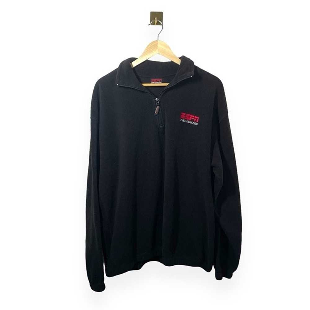 VINTAGE 90s ESPN Magazine Fleece Quarter Zip Pull… - image 2