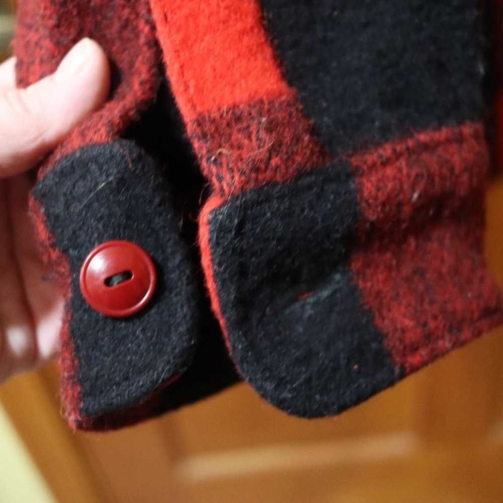 Woolrich Vintage Red Wool Buffalo Plaid Shackett … - image 6
