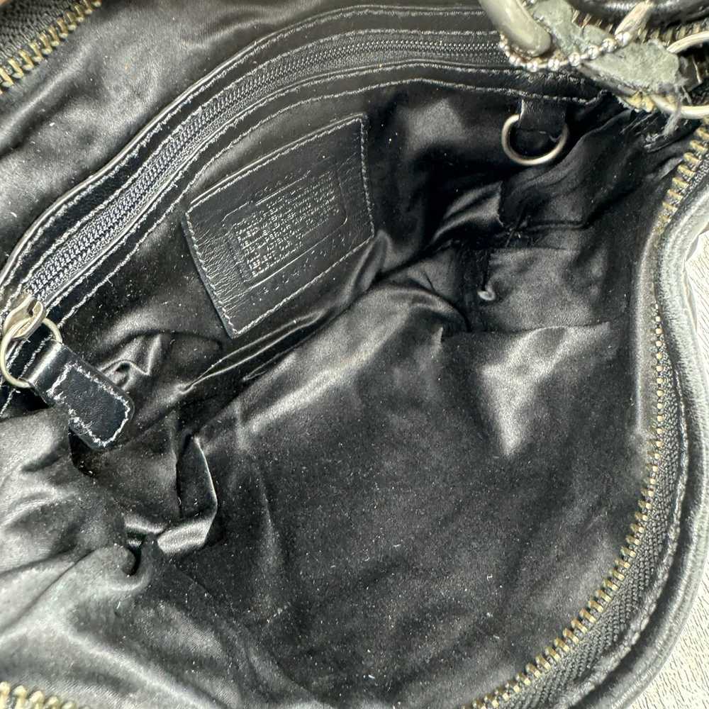 Coach Vintage Quilted Mini Shoulder Hobo Bag Blac… - image 7