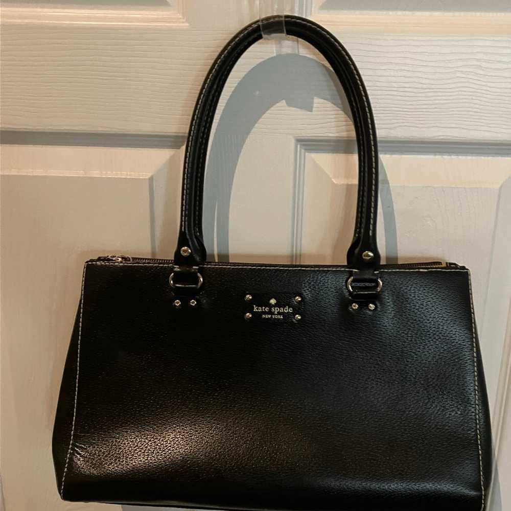 Womens Kate Spade Black Leather Purse Handbag - image 1