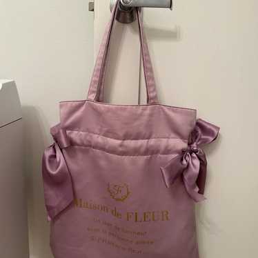 Maison De Fleur Lavender Ribbon Tote Bag