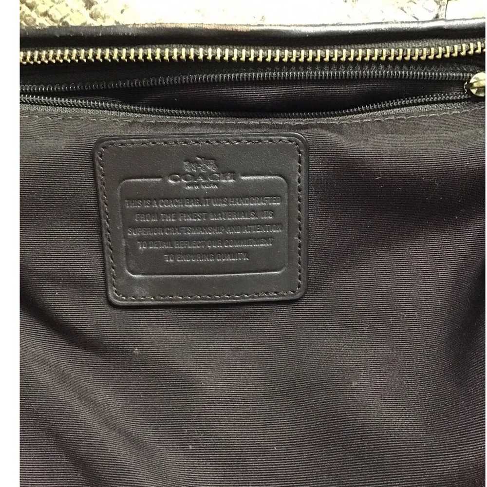Coach Rare Embossed Leather Handbag Removable Sho… - image 4