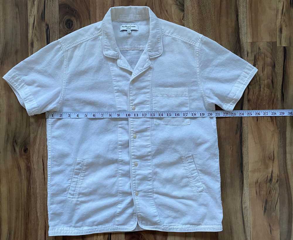 YMC Short Sleeve Mesh Cotton Button Up - image 5