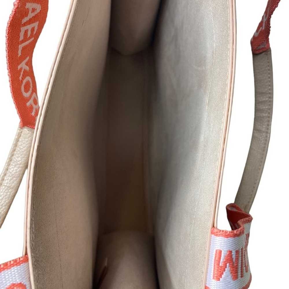 Michael Kors Beige Corral Handle Tote Bag 13X13X4 - image 7