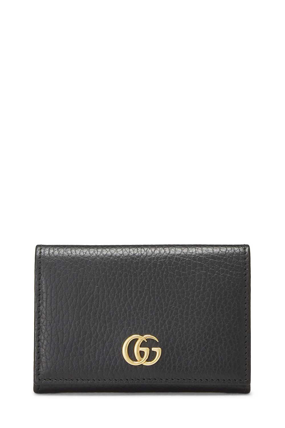 Black Leather GG Marmont Card Holder - image 1