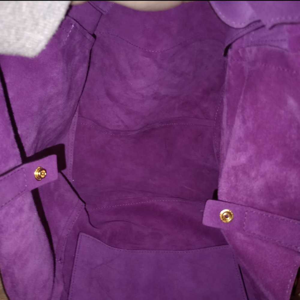 Michael Kors purple/pinkish suede shoulder bag - image 12