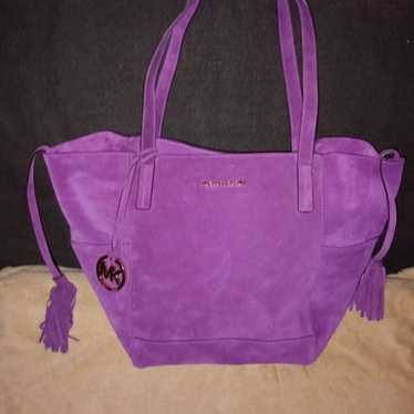 Michael Kors purple/pinkish suede shoulder bag - image 1