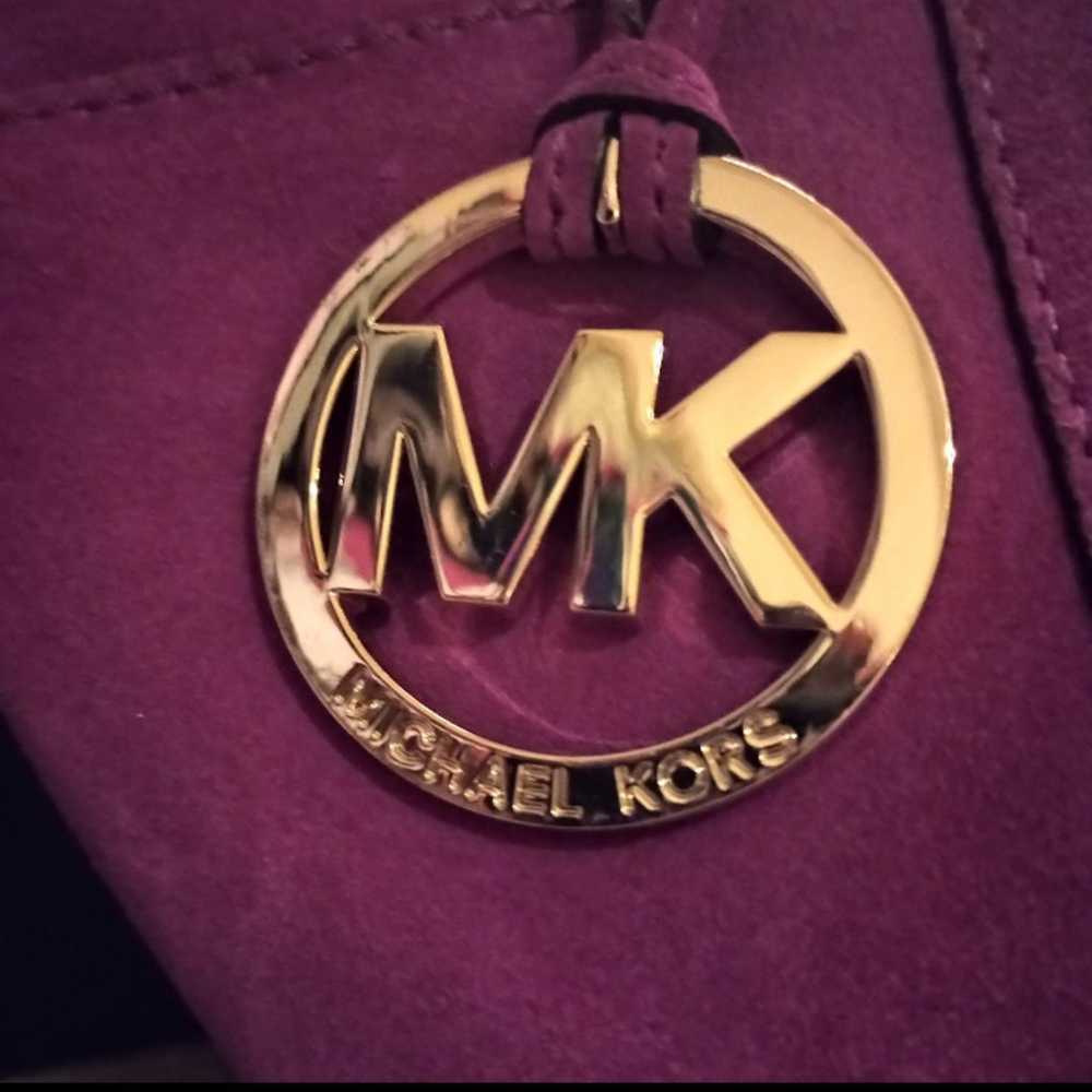 Michael Kors purple/pinkish suede shoulder bag - image 3