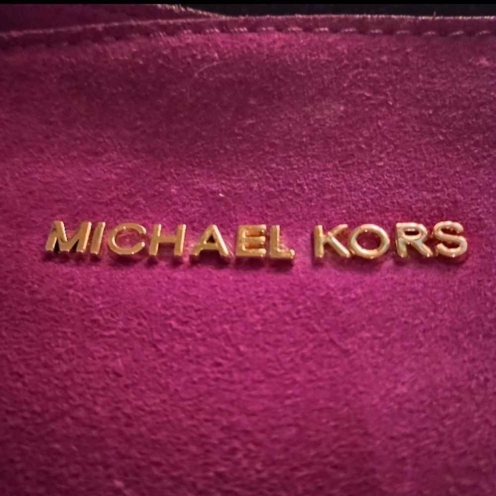 Michael Kors purple/pinkish suede shoulder bag - image 4