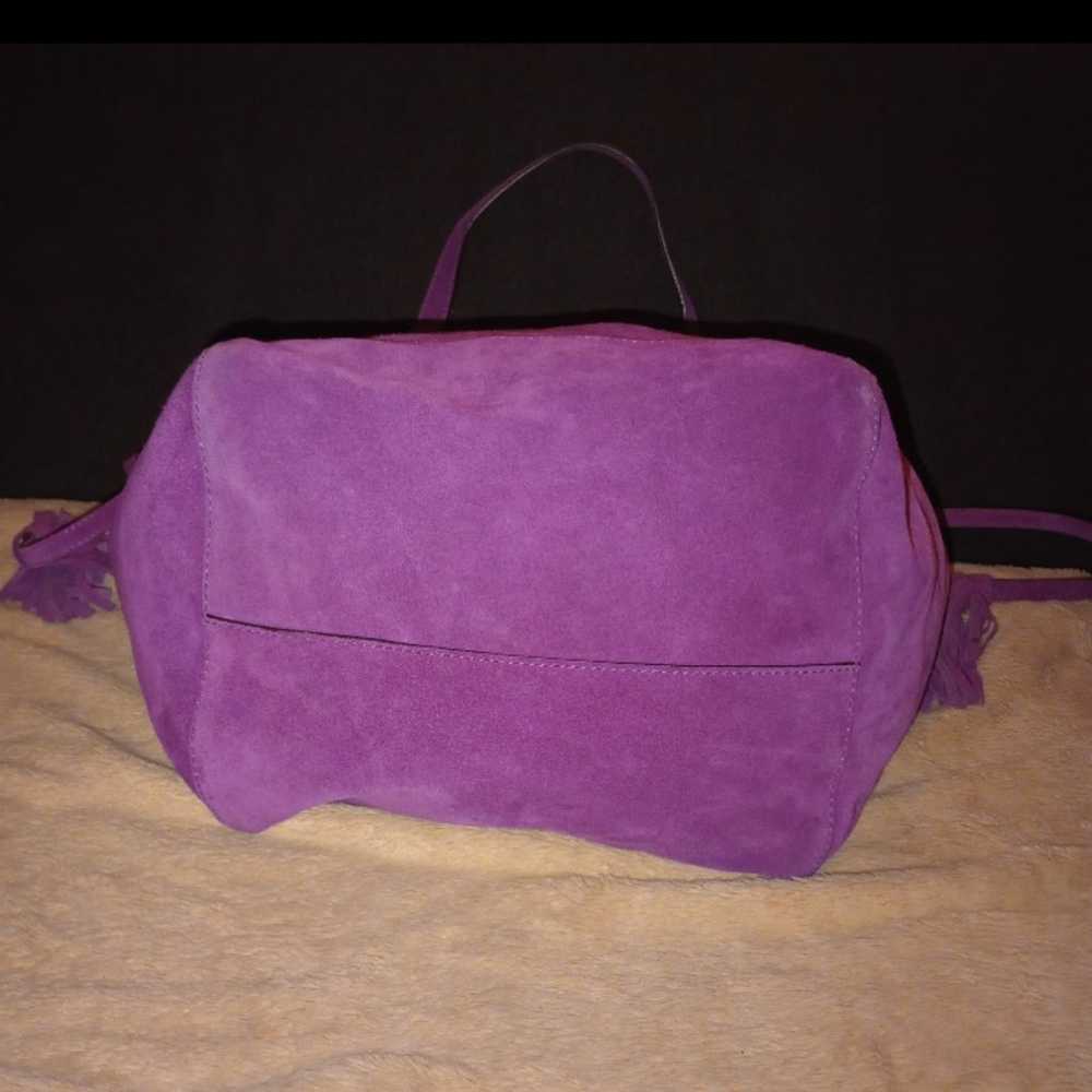 Michael Kors purple/pinkish suede shoulder bag - image 5