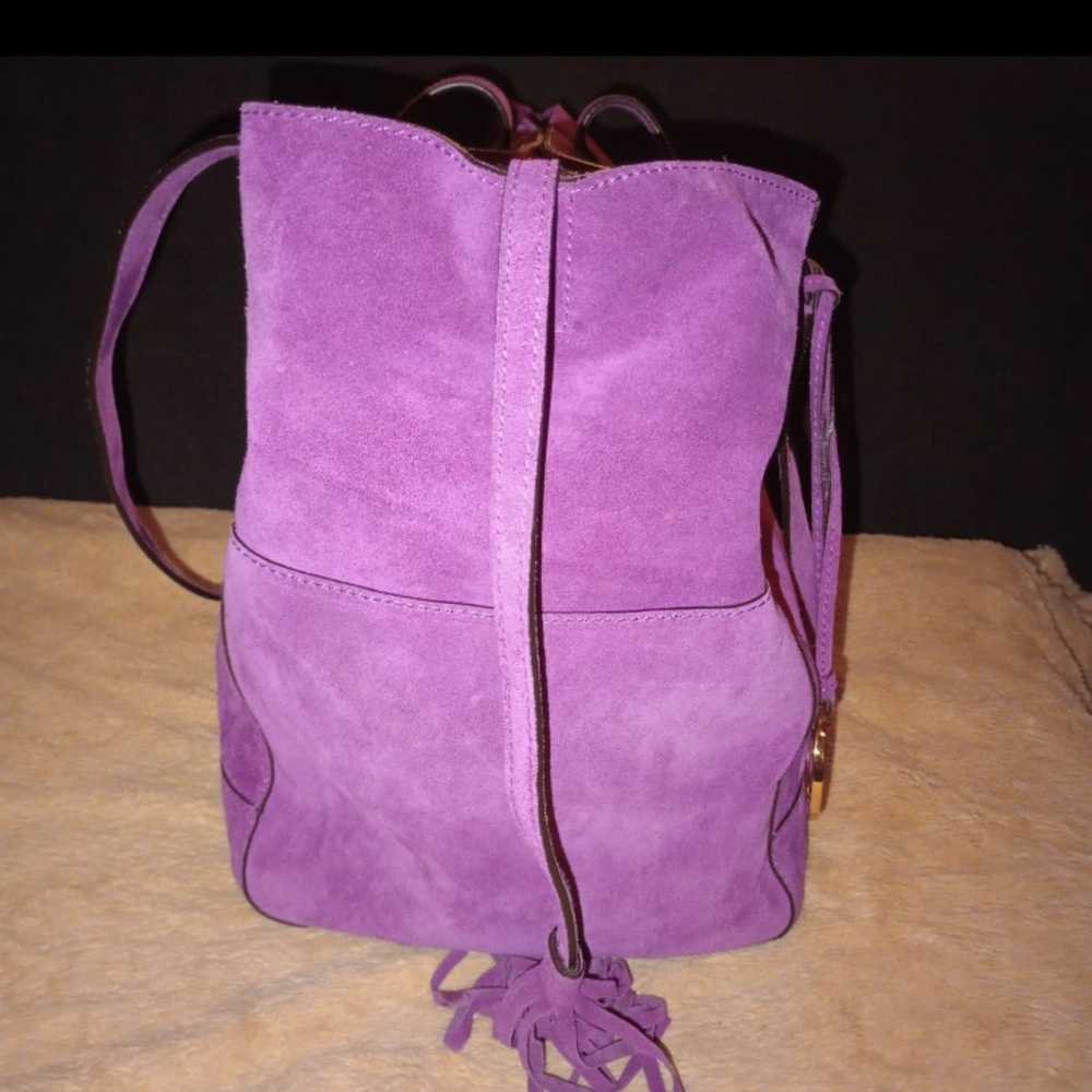 Michael Kors purple/pinkish suede shoulder bag - image 6
