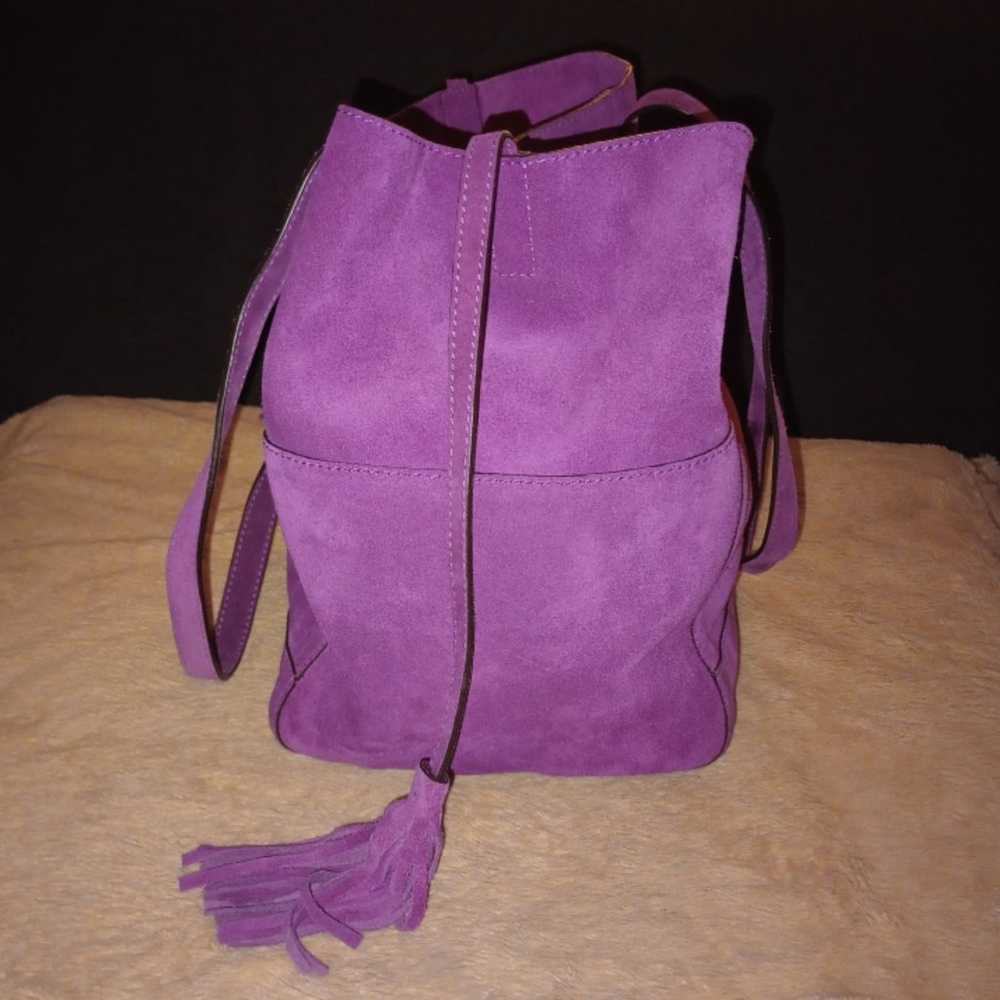 Michael Kors purple/pinkish suede shoulder bag - image 7