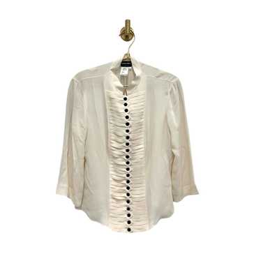 Armani White and Black Button Blouse - image 1
