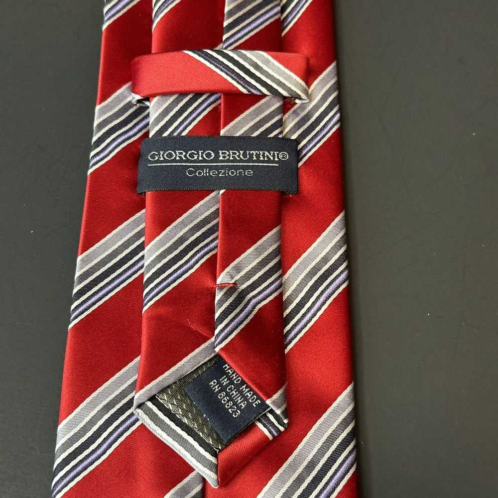 Handmade Giorgio Brutini Collezione Tie Red/Grey/… - image 2