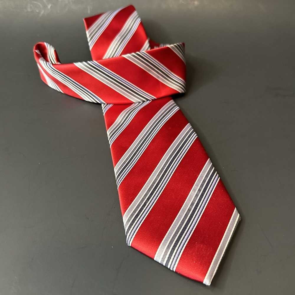 Handmade Giorgio Brutini Collezione Tie Red/Grey/… - image 9