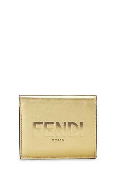 Gold Leather Bifold Wallet