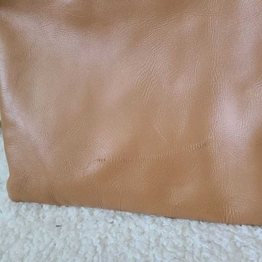 Mark and Graham Tan Leather Thin Tote Shoulder Bag - image 4