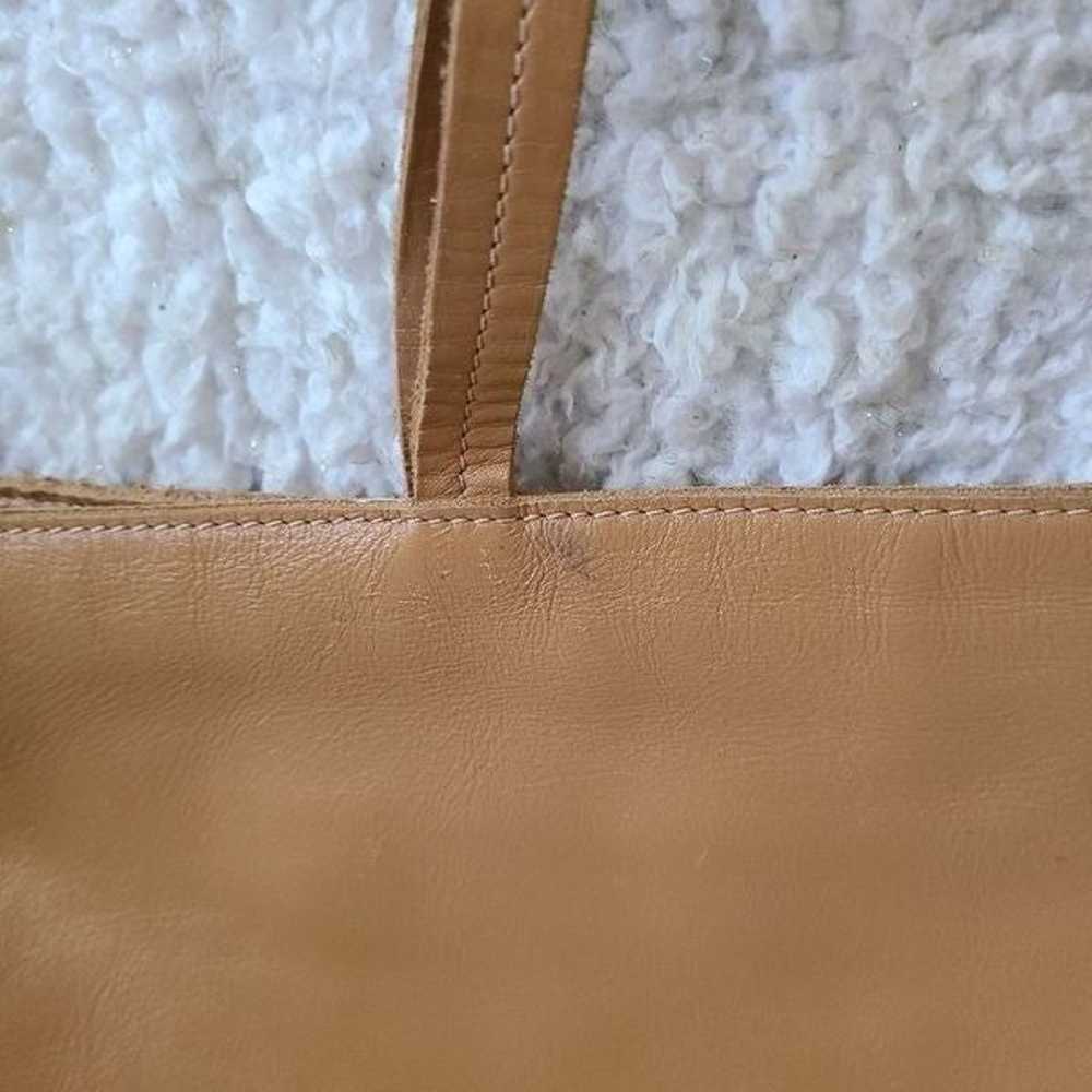 Mark and Graham Tan Leather Thin Tote Shoulder Bag - image 5