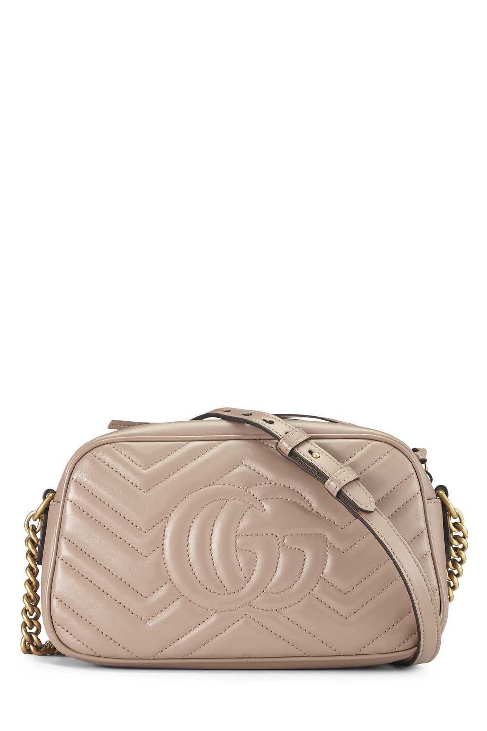 Pink Leather GG Marmont Crossbody - image 4