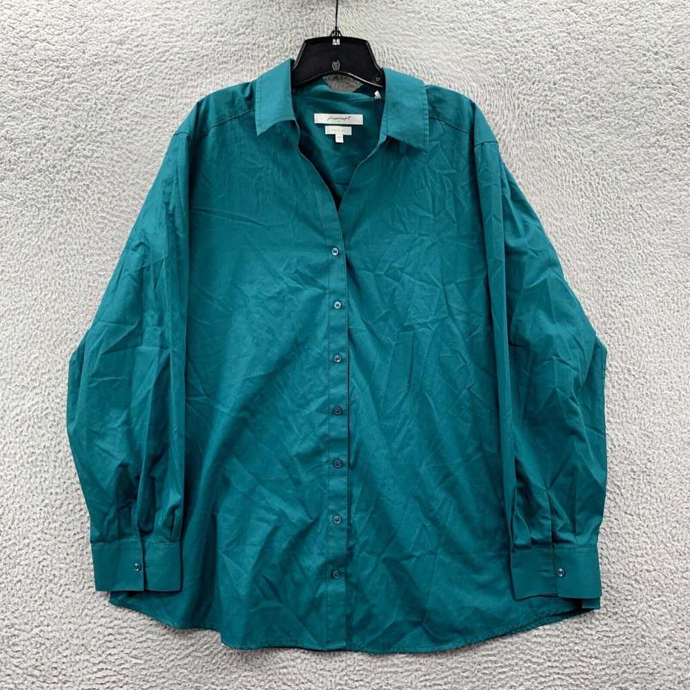 Vintage FOXCROFT Shirt Womens Size 20W Button Up … - image 1