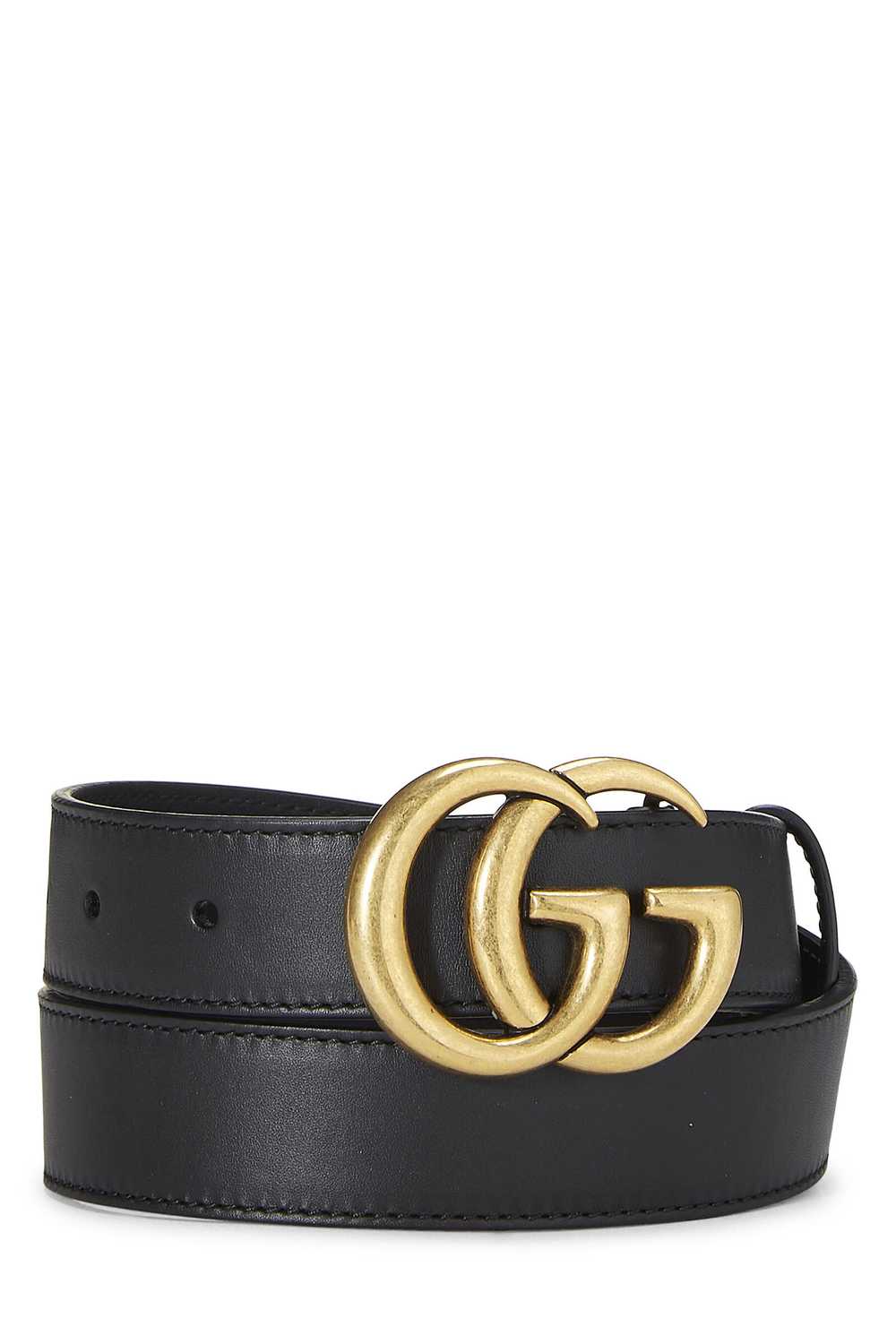 Black Leather GG Marmont Belt - image 1