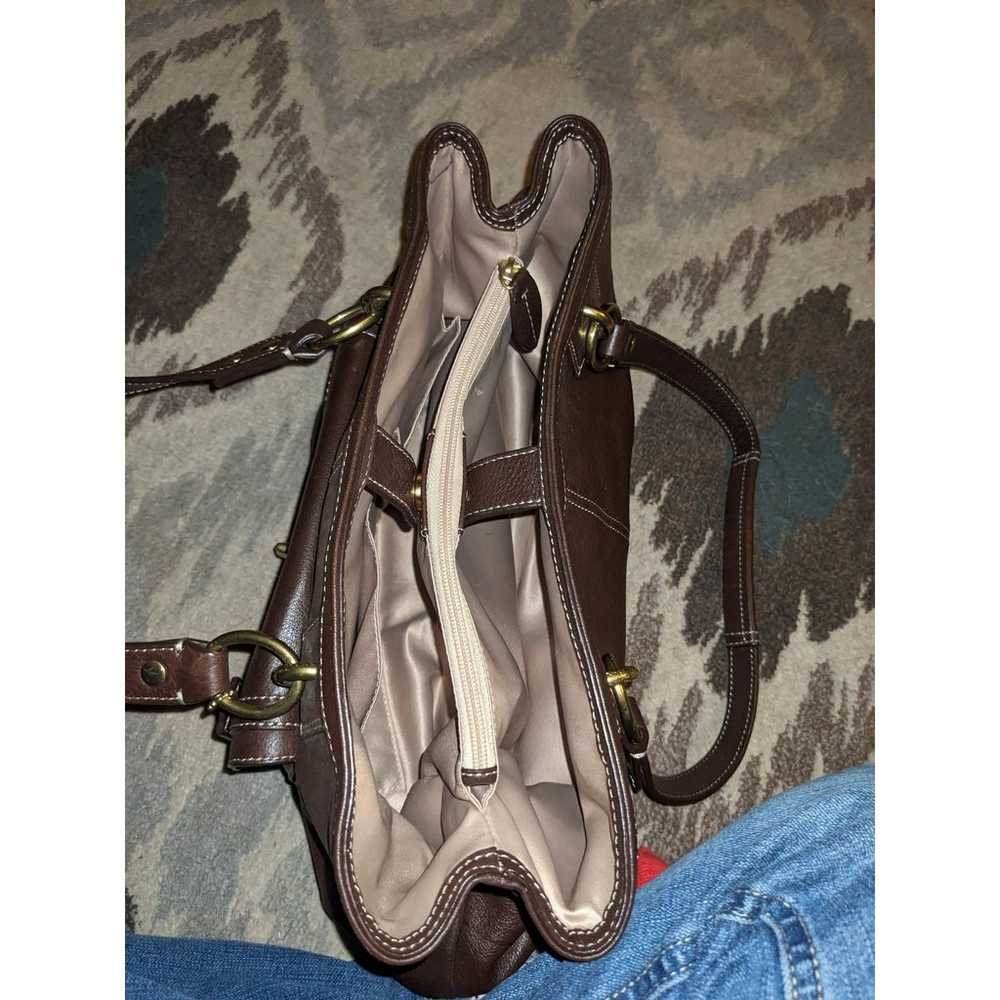 Coach brown pebbled leather shoulder bag purse  f… - image 10