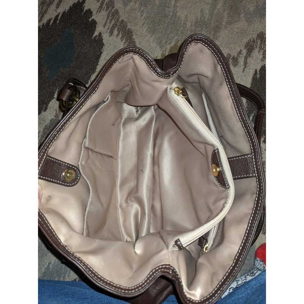 Coach brown pebbled leather shoulder bag purse  f… - image 9