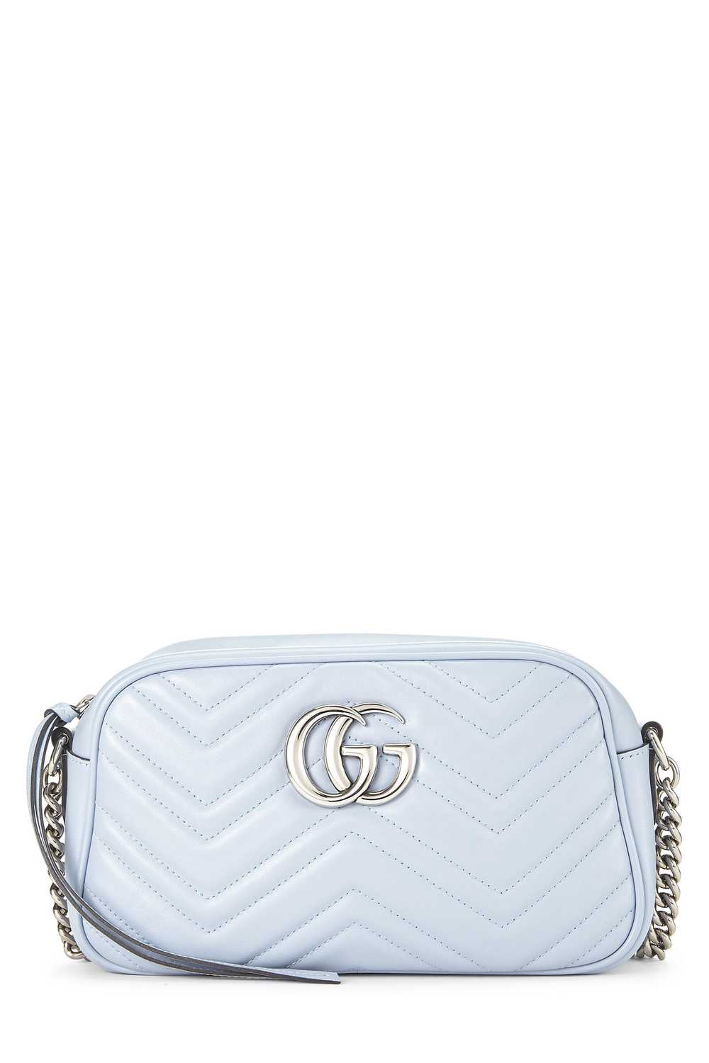 Blue Leather GG Marmont Crossbody Small - image 1