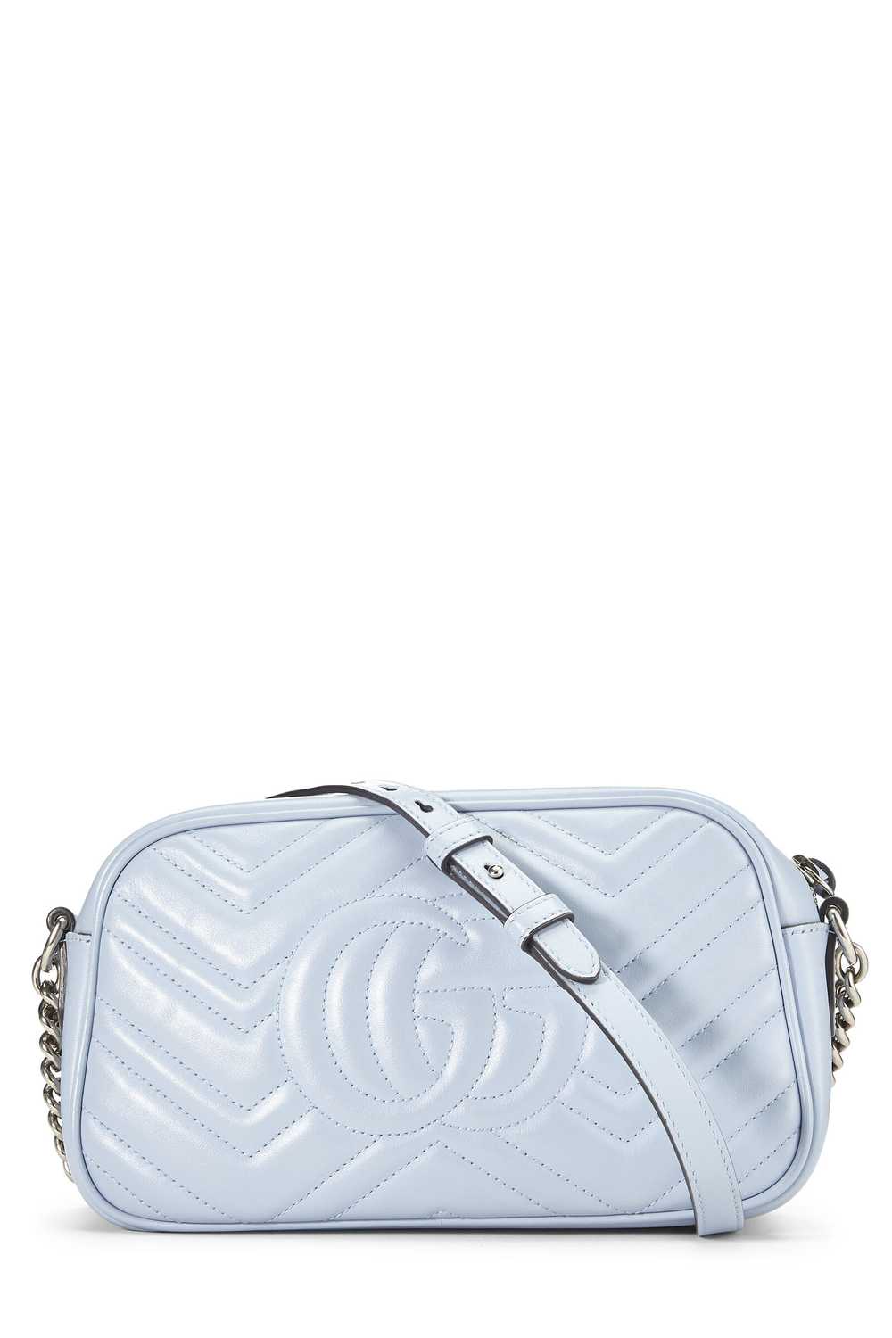 Blue Leather GG Marmont Crossbody Small - image 4