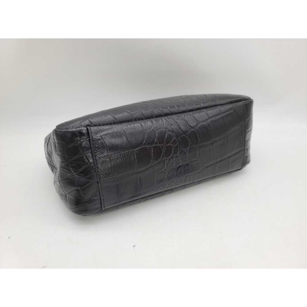 Antonio Melani Blk/Brn Croc Leather Crossbody Bag… - image 10