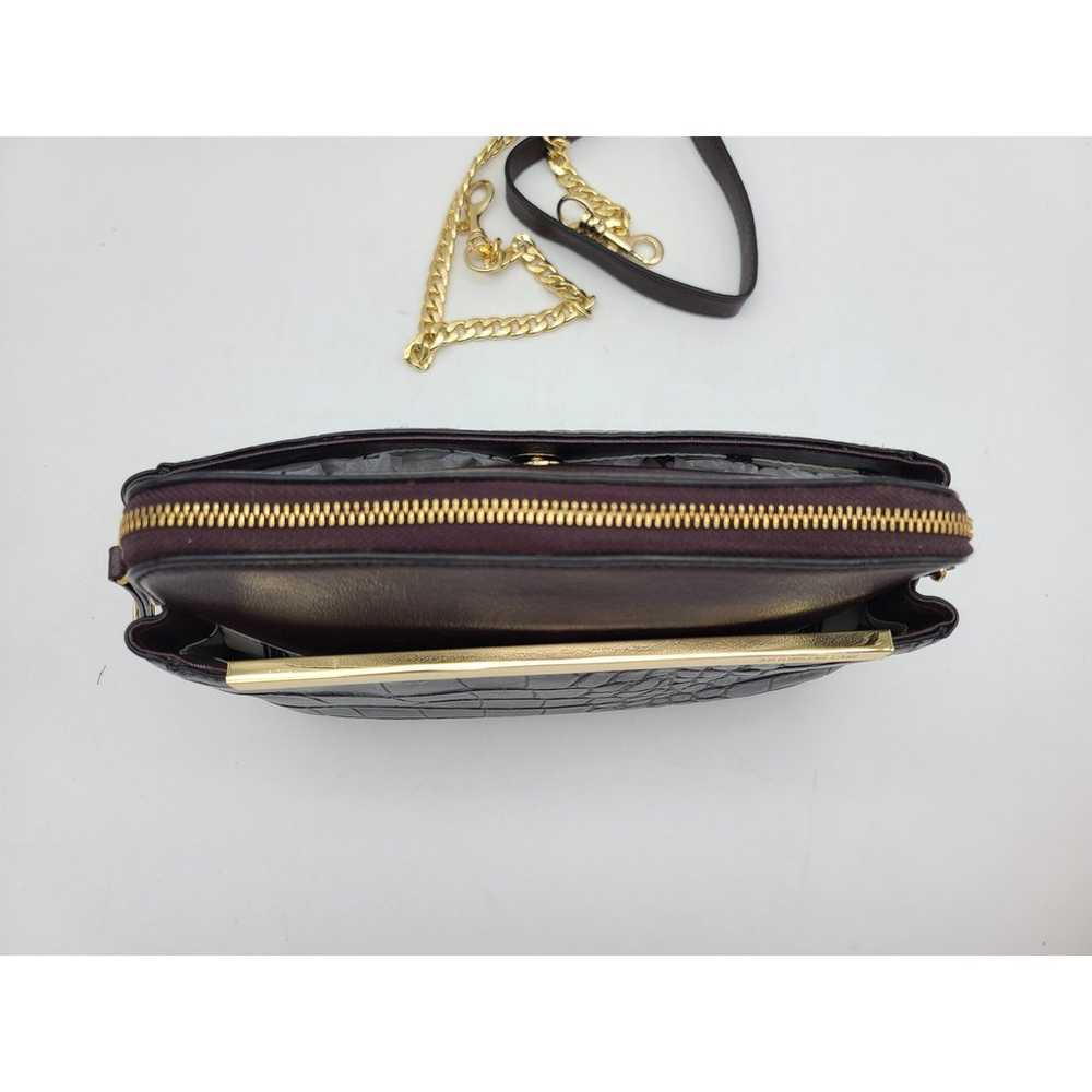 Antonio Melani Blk/Brn Croc Leather Crossbody Bag… - image 6