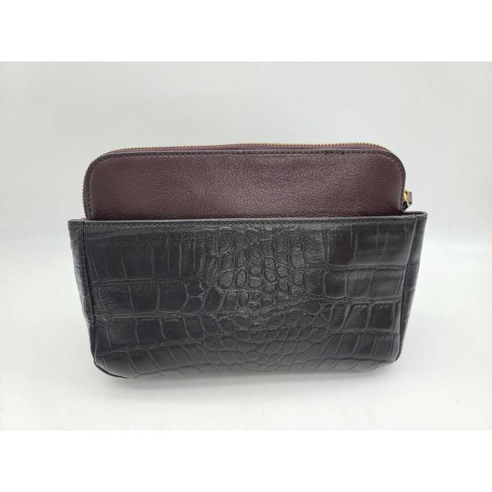 Antonio Melani Blk/Brn Croc Leather Crossbody Bag… - image 8